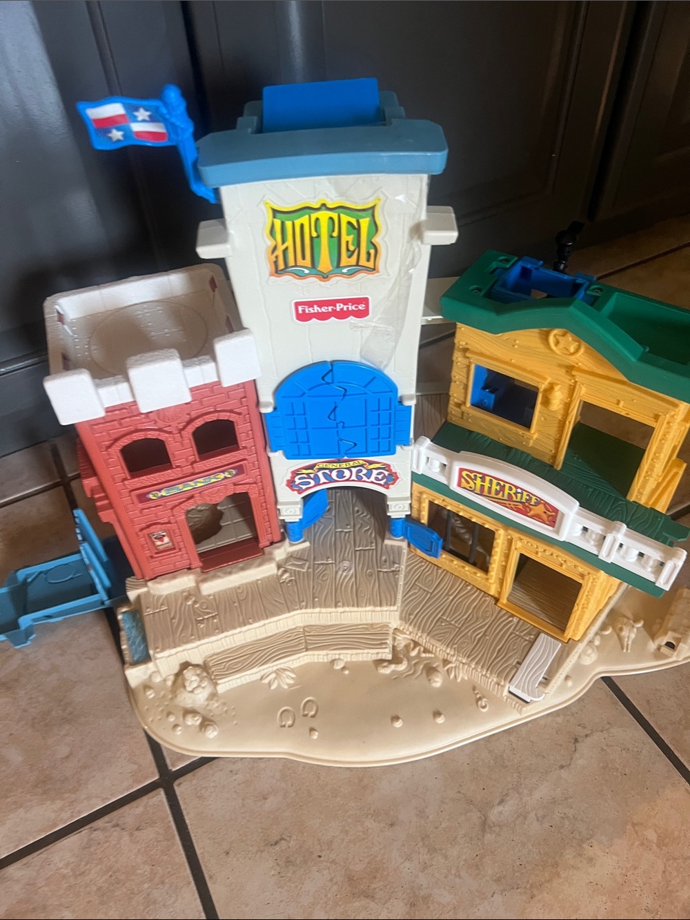 Vintage Fisher-Price Western Hotel -no characters